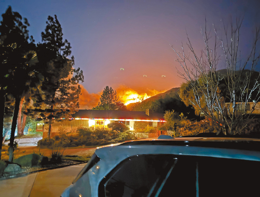 加州山火烧毁范围。 加州山火烧毁范围。