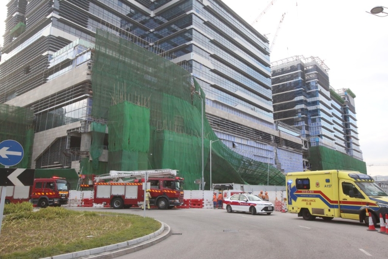 现场为启德承昌道一医院地盘。 现场为启德承昌道一医院地盘。