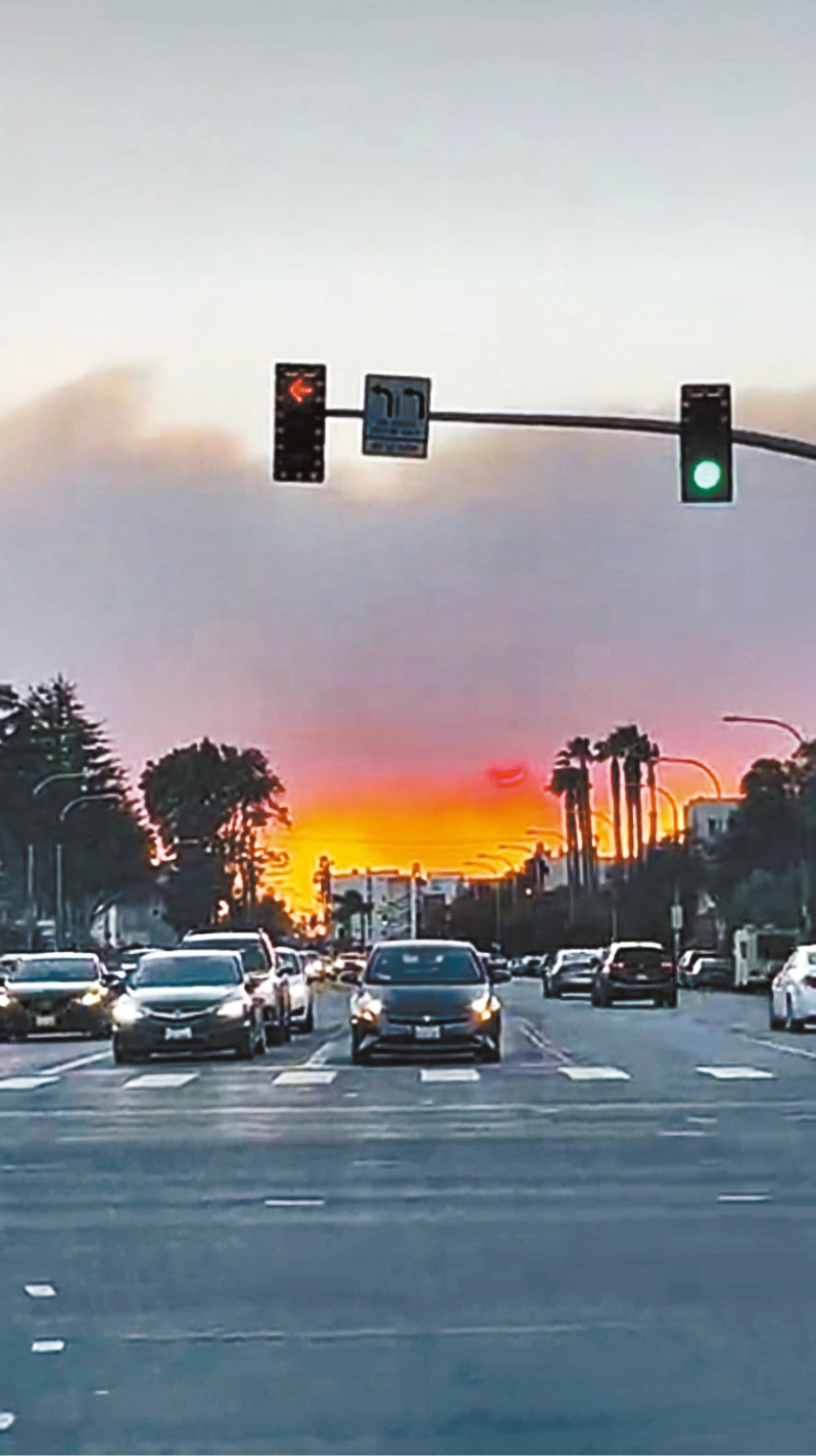 洛杉矶大火。 洛杉矶大火。