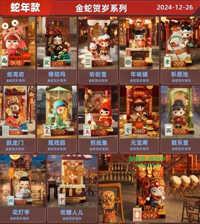 有许多内地年轻人爱收集贺年盲盒玩具。 有许多内地年轻人爱收集贺年盲盒玩具。