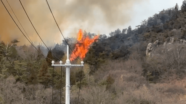 日本广岛疑因自卫队训练引发山林大火。 X 日本广岛疑因自卫队训练引发山林大火。 X