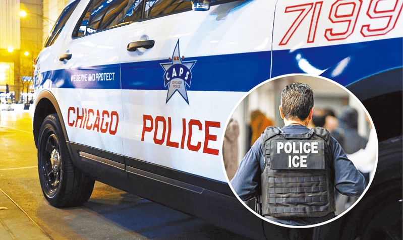 芝加哥大举驱逐移民。 芝加哥大举驱逐移民。