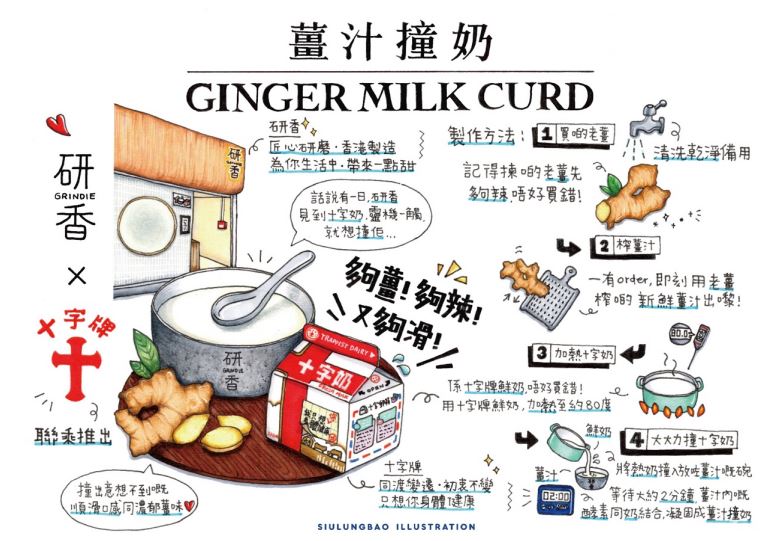 凡购买“薑汁撞奶”的顾客,都可免费获得一张 限量版 Postcard,由本地画家 Siulungbao 亲手绘制。 凡购买“薑汁撞奶”的顾客,都可免费获得一张 限量版 Postcard,由本地画家 Siulungbao 亲手绘制。