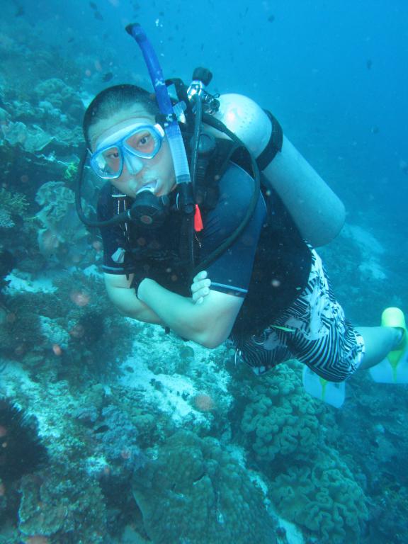 程诗灏指,一次在印尼潜水的不愉快经历,让他决定投身保育工作。 程诗灏指,一次在印尼潜水的不愉快经历,让他决定投身保育工作。