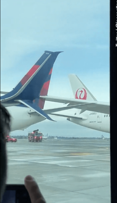 西雅图机场日航撞达美客机 西雅图机场日航撞达美客机