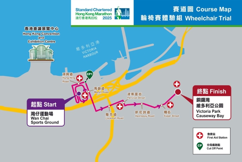 轮椅赛体验组赛道图。 轮椅赛体验组赛道图。