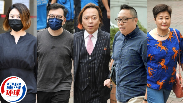 由左至右:余慧明、何启明、陈志全、刘伟聪、谭得志及黄碧云 由左至右:余慧明、何启明、陈志全、刘伟聪、谭得志及黄碧云