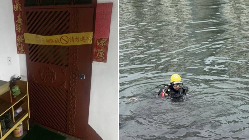 警方暂时仍未找到3名死者的头颅。 警方暂时仍未找到3名死者的头颅。