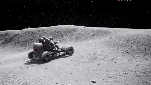 载人月球车探索。 (微博) 载人月球车探索。 (微博)