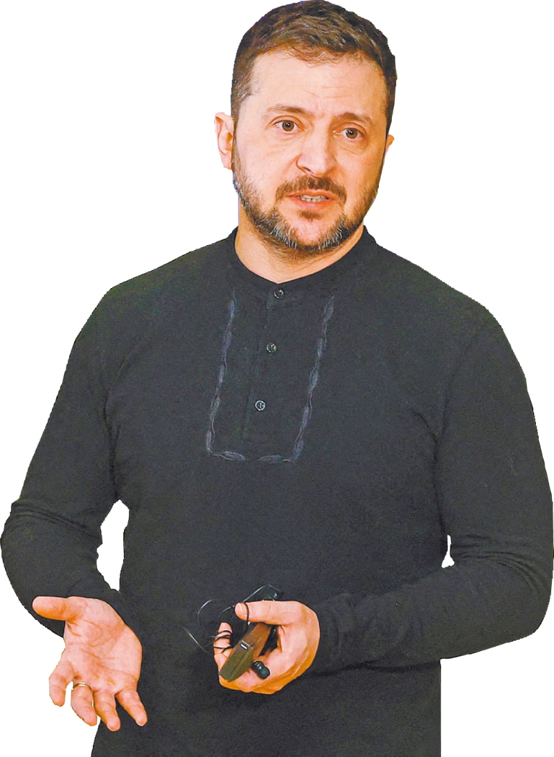 乌克兰总统泽连斯基14日强调乌克兰渴望和平。 路透社 乌克兰总统泽连斯基14日强调乌克兰渴望和平。 路透社