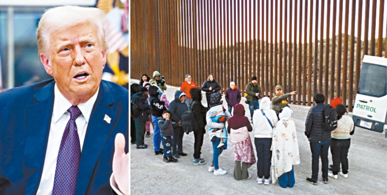 特朗普签令终结无证移民的联邦福利。 特朗普签令终结无证移民的联邦福利。