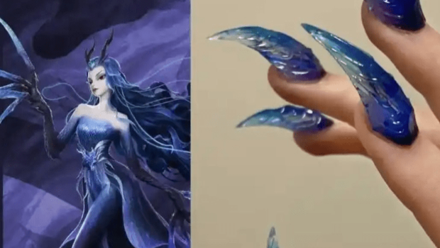 《哪吒2》敖闰“裂空爪”成美甲界大热之选。 《哪吒2》敖闰“裂空爪”成美甲界大热之选。