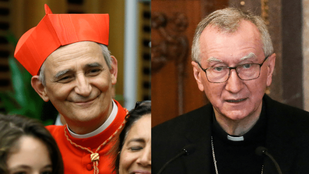 教宗和平特使祖皮(左)及教廷国务卿帕罗林(右)被指为下届教宗可能人选。 教宗和平特使祖皮(左)及教廷国务卿帕罗林(右)被指为下届教宗可能人选。