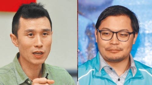 台独份子富察(左)、杨智渊(右)。 台独份子富察(左)、杨智渊(右)。