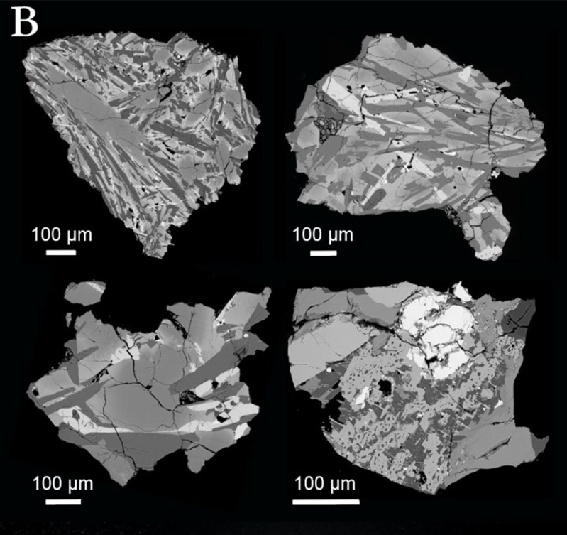 嫦娥六号中的玄武岩岩屑。 嫦娥六号中的玄武岩岩屑。