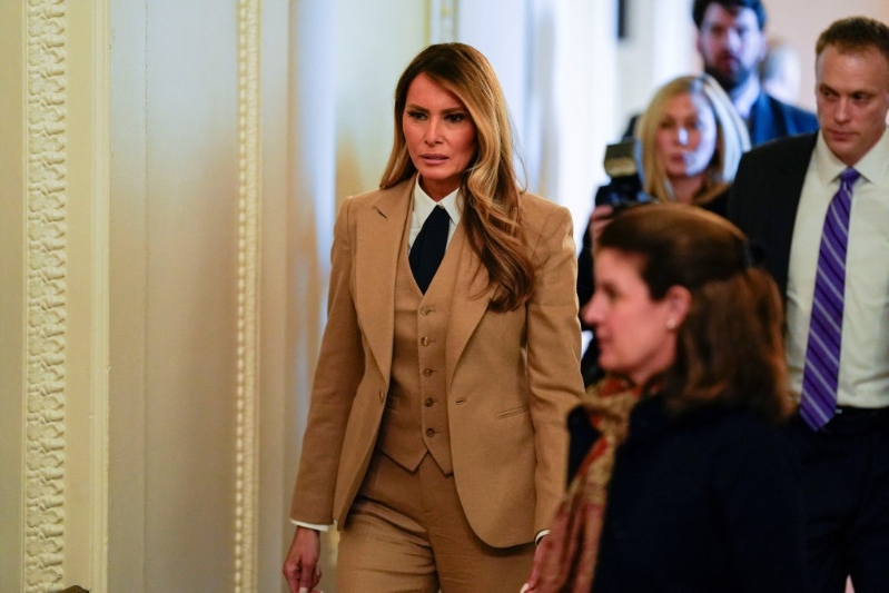 这是梅拉尼娅自丈夫特朗普重返白宫后,首次单独参与公开活动。路透社 这是梅拉尼娅自丈夫特朗普重返白宫后,首次单独参与公开活动。路透社