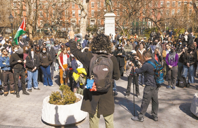 曼哈顿示威活动。 曼哈顿示威活动。