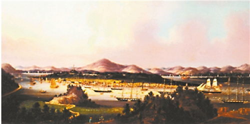清代画作里的黄埔古港 清代画作里的黄埔古港