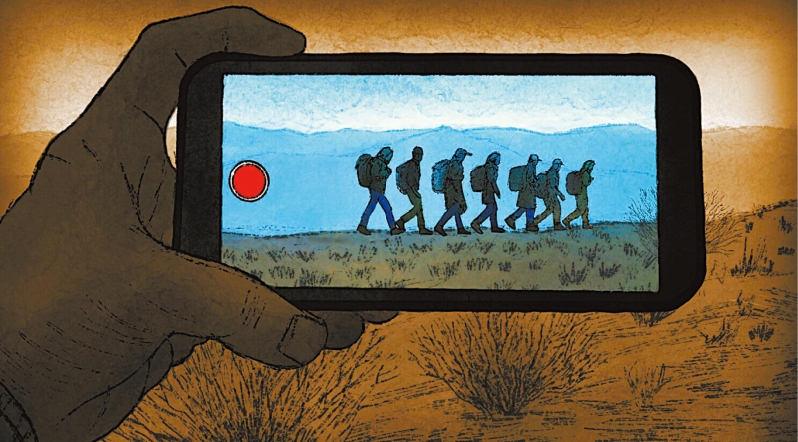 非法偷渡广告。 非法偷渡广告。