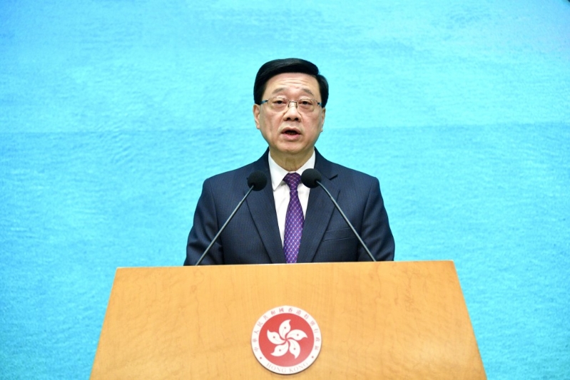 行政长官李家超今日抵达海南海口。资料图片 行政长官李家超今日抵达海南海口。资料图片