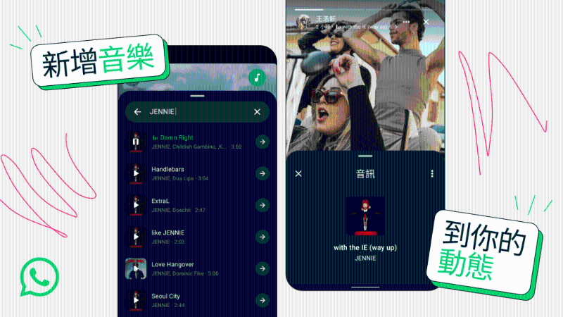 WhatsApp动态功能加入背景 WhatsApp动态功能加入背景