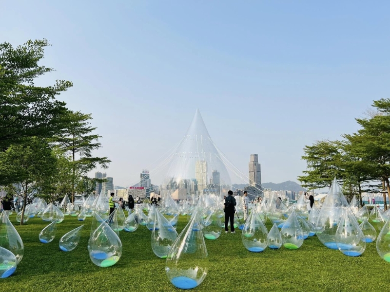 “舞动水滴展”于4月1日至6月13日于添马公园展出。张国钧FB图片 “舞动水滴展”于4月1日至6月13日于添马公园展出。张国钧FB图片