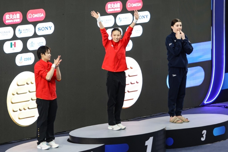 陈芋汐在今次比赛中获得冠军。 陈芋汐在今次比赛中获得冠军。