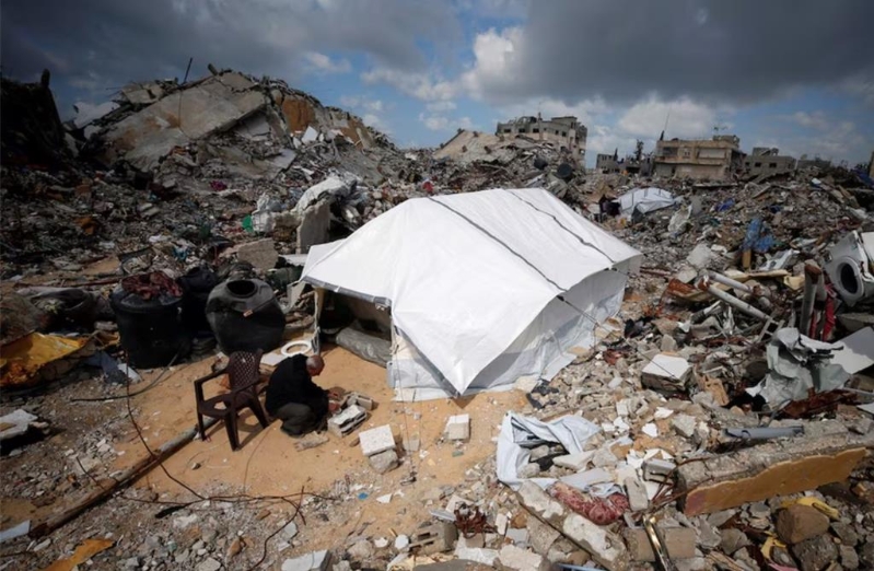 加沙地带地带从以色列与哈马斯交战1年多,全局饱受战火摧残。 路透社 加沙地带地带从以色列与哈马斯交战1年多,全局饱受战火摧残。 路透社