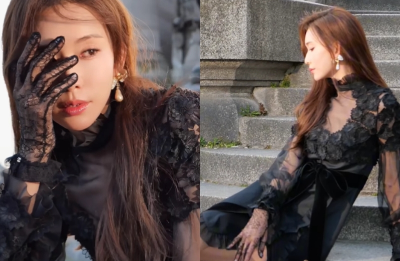 林志玲公开巴黎30秒片,黑纱透视洋装50岁身材全看光。 林志玲公开巴黎30秒片,黑纱透视洋装50岁身材全看光。