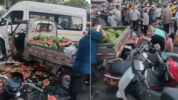 三亚六旬妇开车操作不当撞伤6人。 三亚六旬妇开车操作不当撞伤6人。