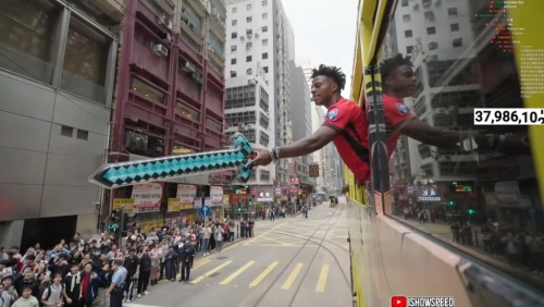 访港期间,Speed的YouTube订阅数量大幅增长。(来源:IShowSpeed直播截图) 访港期间,Speed的YouTube订阅数量大幅增长。(来源:IShowSpeed直播截图)