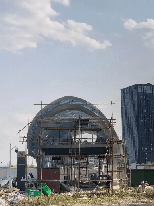 在建的杭州地铁创景路G出口。 在建的杭州地铁创景路G出口。