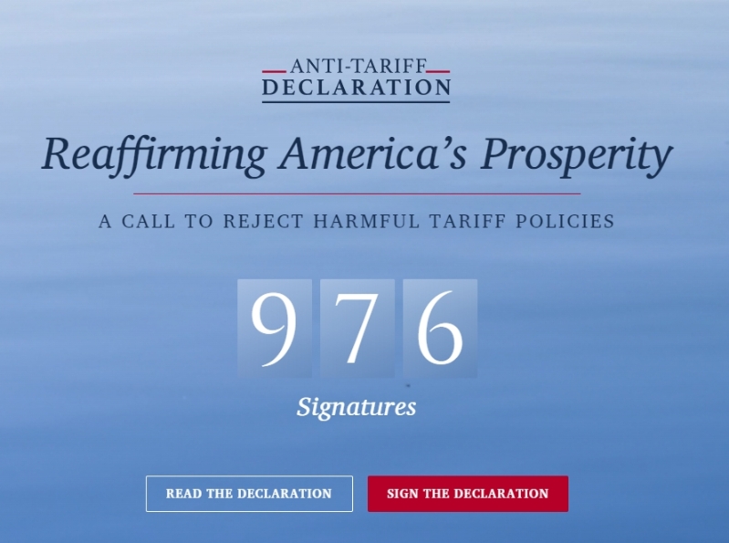 美国近千学者人签署「反关税宣言」 美国近千学者人签署「反关税宣言」