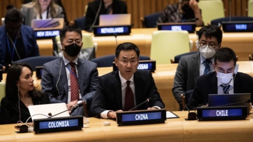 耿爽批评美国经济霸凌,连海地也不放过要收关税。新华社资料图片 耿爽批评美国经济霸凌,连海地也不放过要收关税。新华社资料图片