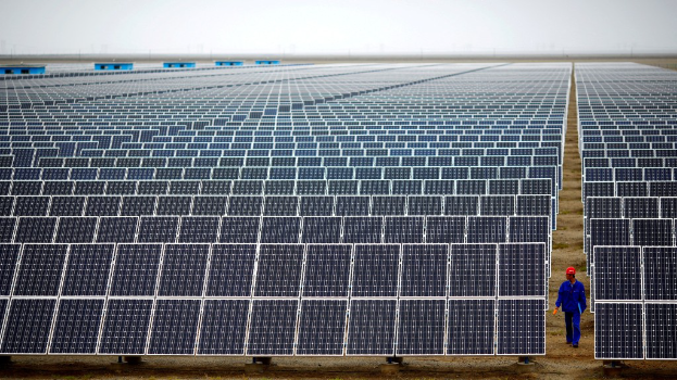 美國針對由中國工廠生產的太陽能電池與電池板。路透社