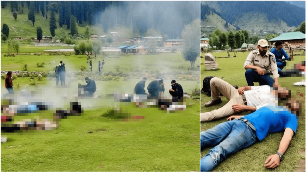 印控克什米尔恐袭酿26死,游客尸横遍野的画面在社群交体疯传。 X@manoj_begu 印控克什米尔恐袭酿26死,游客尸横遍野的画面在社群交体疯传。 X@manoj_begu