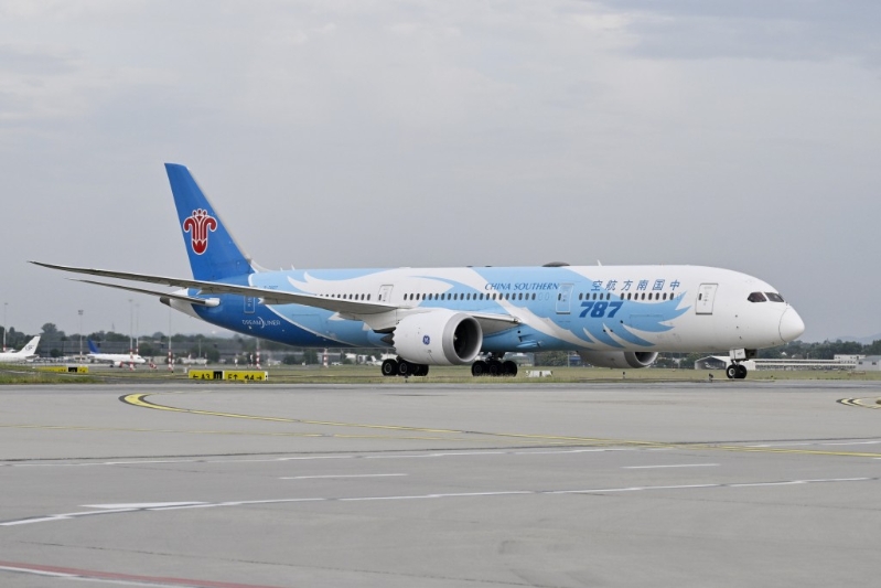 中國南方航空公司的波音 787-9夢幻客機。美聯社