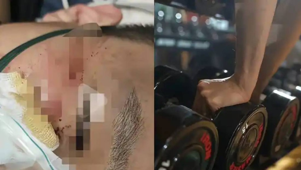 争用健身器械洋学生纠党殴大学生。 争用健身器械洋学生纠党殴大学生。