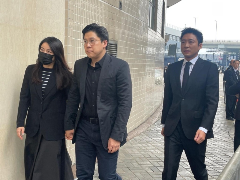 立法会议员霍启刚及妻子郭晶晶。 立法会议员霍启刚及妻子郭晶晶。