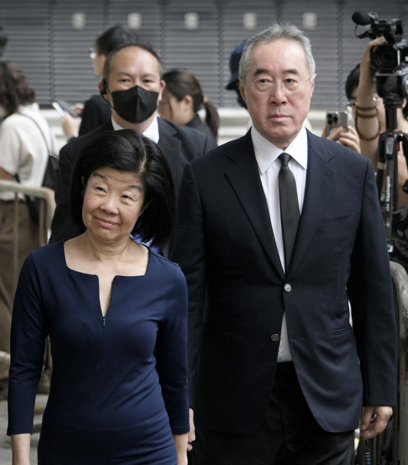 前政务司司长、全国政协常委唐英年伉俪。(陈浩元摄) 前政务司司长、全国政协常委唐英年伉俪。(陈浩元摄)