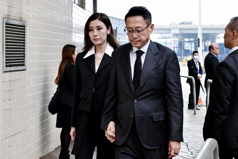 许晋亨及妻子李嘉欣。(刘骏轩摄) 许晋亨及妻子李嘉欣。(刘骏轩摄)