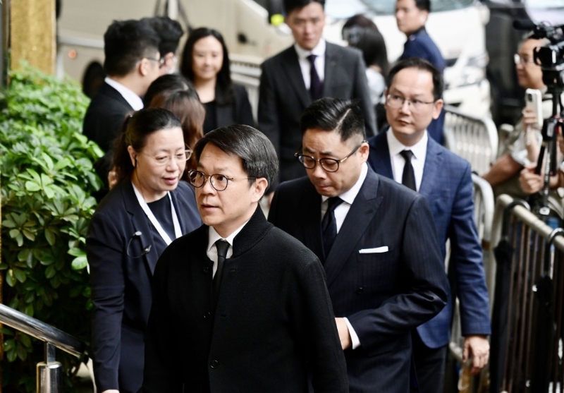 民建联主席陈克勤率领一众成员到场。 刘骏轩摄.jpg