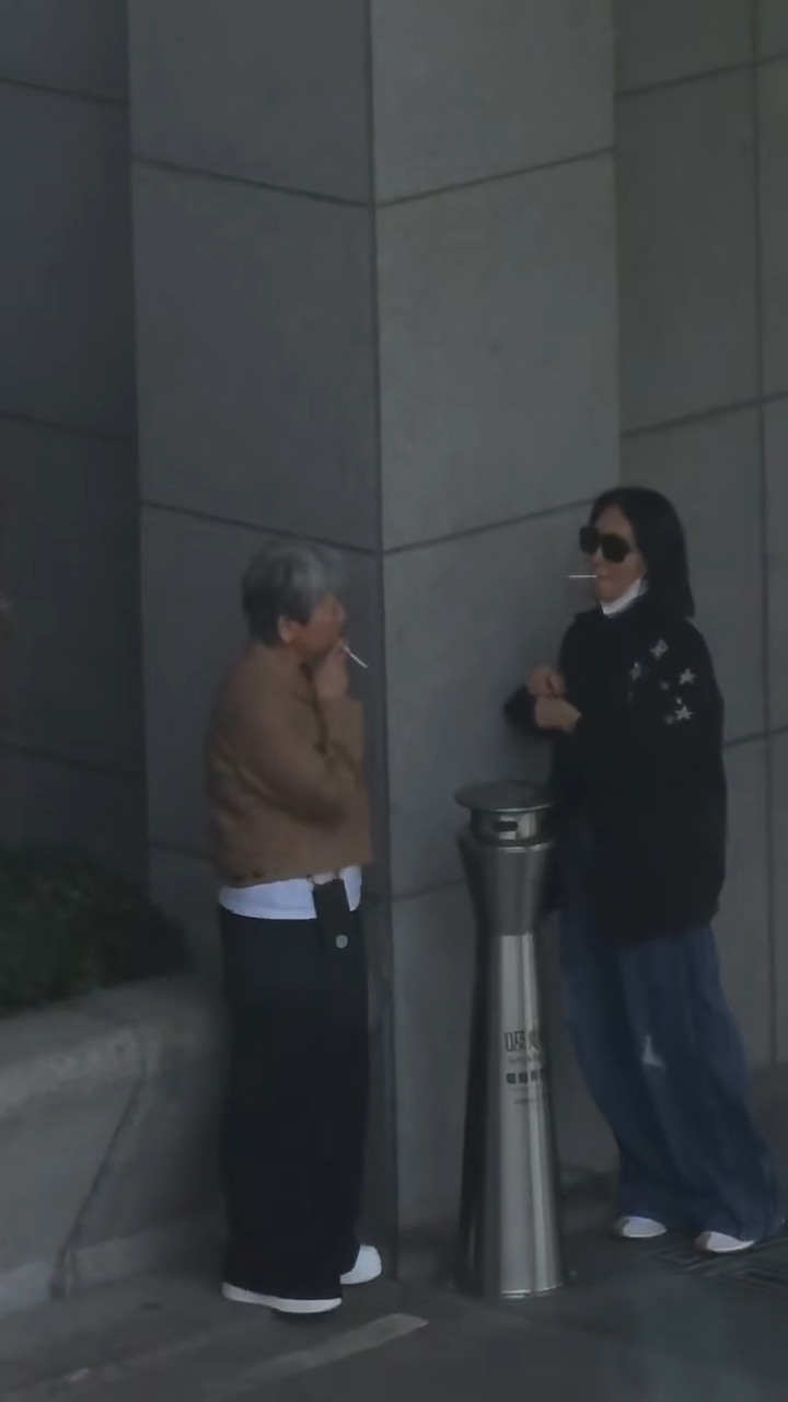 因为蓄白灰色短发,所以被网民误认是叶童。 因为蓄白灰色短发,所以被网民误认是叶童。