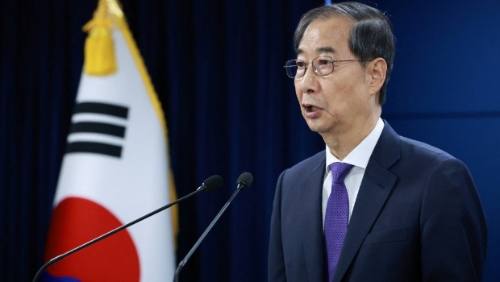 韩德洙宣布参选韩国总统。 路透社 韩德洙宣布参选韩国总统。 路透社