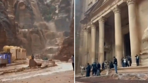 约旦古城遭遇洪水,游客要紧急疏散。 X@gulftoday 约旦古城遭遇洪水,游客要紧急疏散。 X@gulftoday