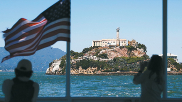 旧金山知名景点恶魔岛。 旧金山知名景点恶魔岛。