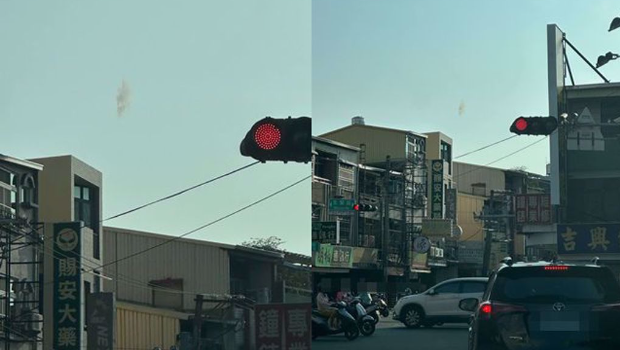 4月30日台南基地IDF于飞行训练中,干扰飞弹用的火焰弹突自行击发,事发后于天空中留下一团烟雾。 4月30日台南基地IDF于飞行训练中,干扰飞弹用的火焰弹突自行击发,事发后于天空中留下一团烟雾。