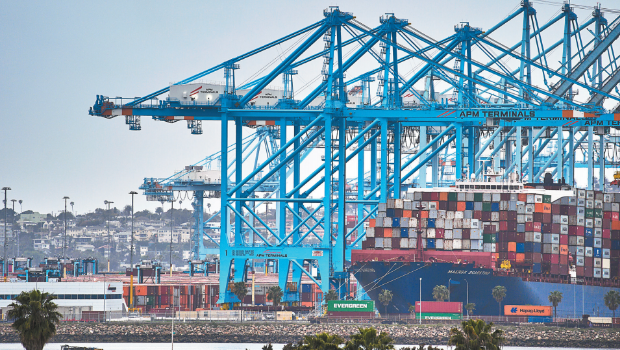 洛杉矶港。美联社 洛杉矶港。美联社