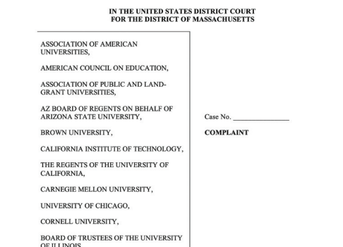麻省理工学院和普林斯顿大学等13所学 校以及美国大学协会和另外两个学术团体联合起诉,特朗普政府大幅削减国家科学基金 会向学术机构提供的联邦研究资金。 麻省理工学院和普林斯顿大学等13所学 校以及美国大学协会和另外两个学术团体联合起诉,特朗普政府大幅削减国家科学基金 会向学术机构提供的联邦研究资金。