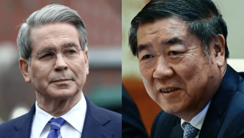 国务院副总理何立峰(右)将于周五起访问瑞士4日,期间与美国财长贝森特进行中美经贸高层会谈。 国务院副总理何立峰(右)将于周五起访问瑞士4日,期间与美国财长贝森特进行中美经贸高层会谈。